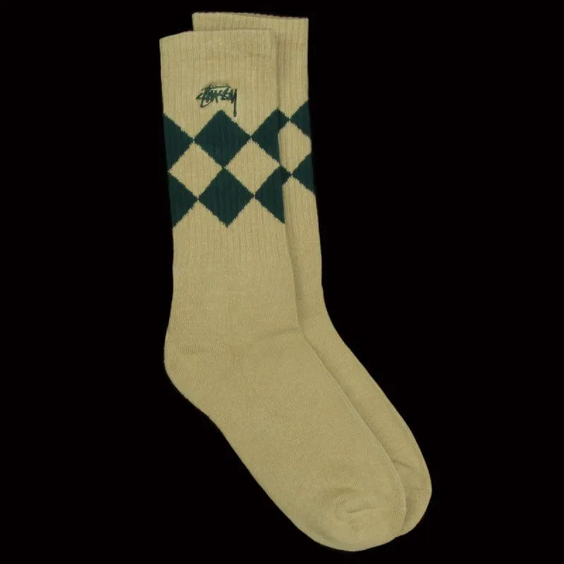 Argyle Jacquard Crew Socks sold by Premier