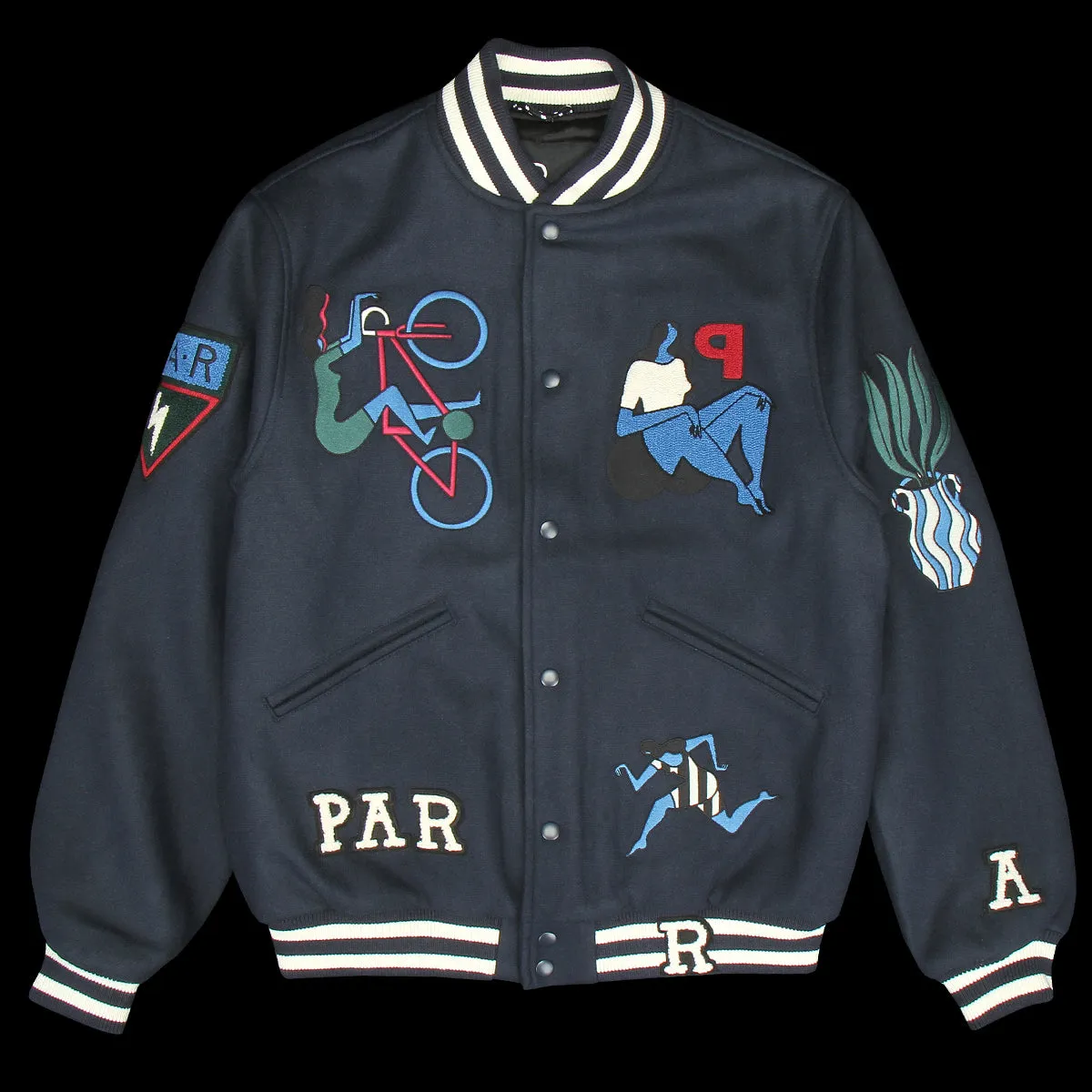 Run Sit & Bike Varsity Jacket sold by Premier