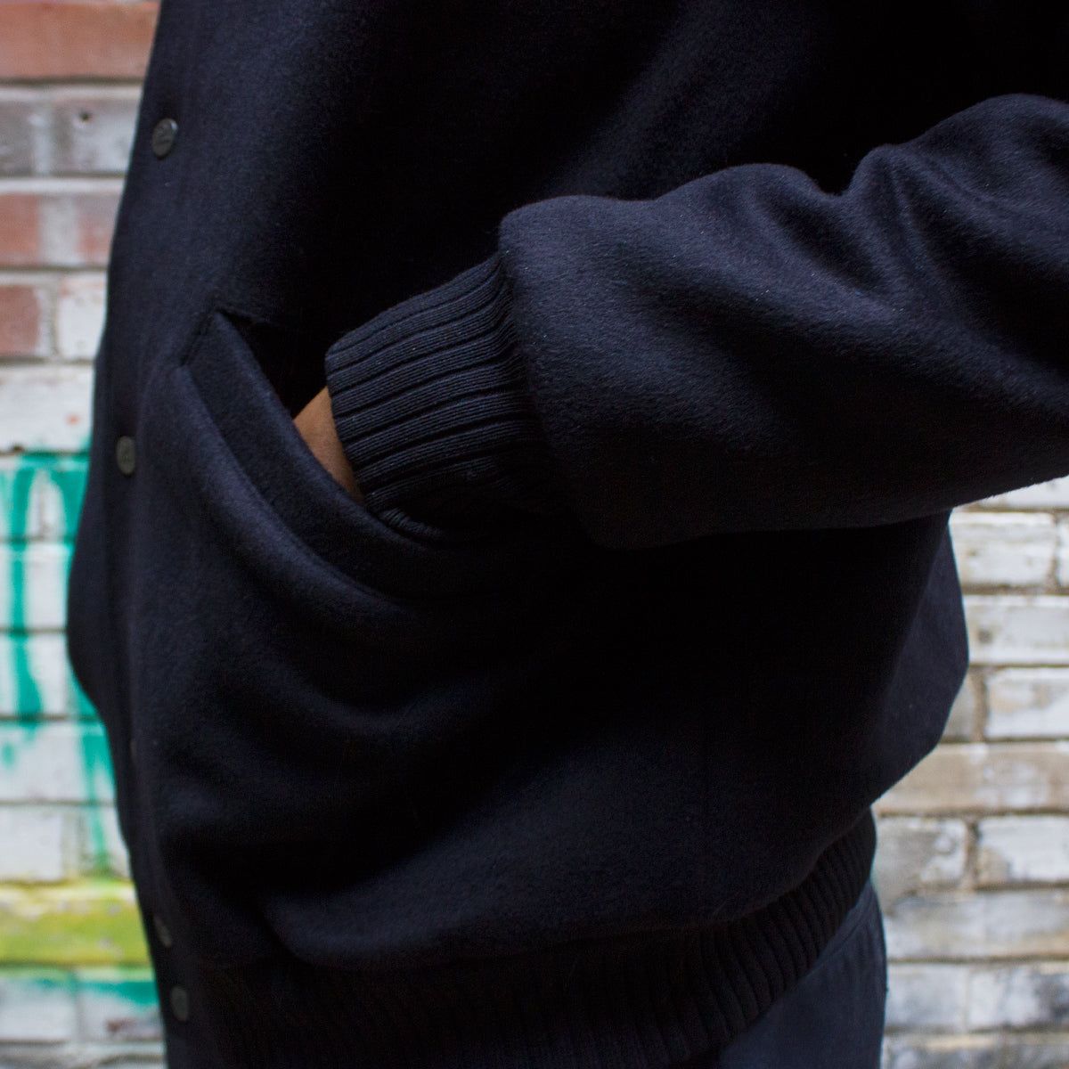 Sad Pencil Wool Varsity Jacket sold by Premier product image thumbnail 5