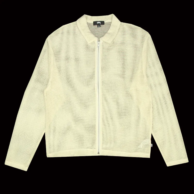 Cotton Mesh Zip L/S Shirt sold by Premier