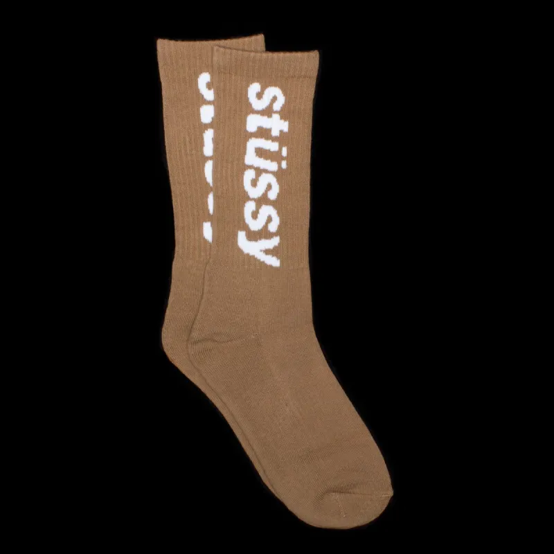Helvetica Jacquard Crew Socks sold by Premier