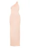 Cream Faux Suede One Shoulder Cut Out Maxi Dress sold by Pretty Little Thing