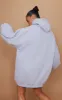 Grey Marl Oversized Hooded Sweat Jumper Dress sold by Pretty Little Thing