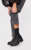 Black PU Round Toe Low Block Heeled Sock Boots sold by Pretty Little Thing
