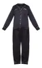 PRETTYLITTLETHING Black Contrast Piping Satin Long PJ Set sold by Pretty Little Thing