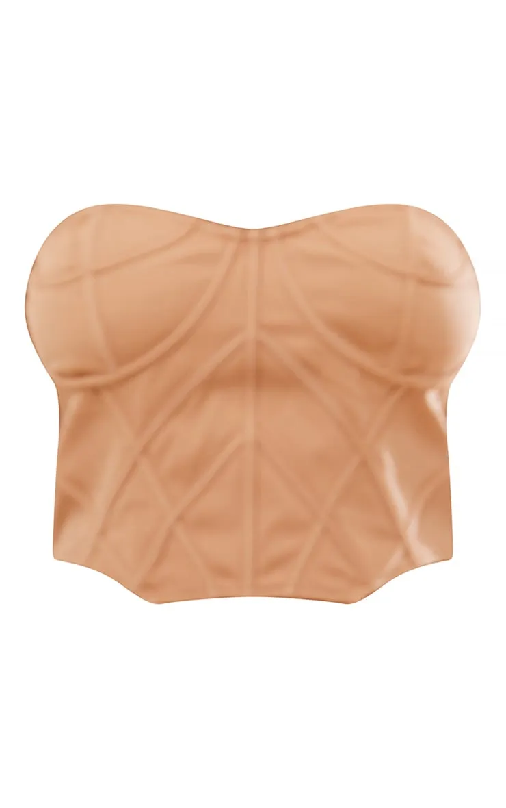 Plus Light Peach Bandeau Corset sold by Pretty Little Thing product image thumbnail 5