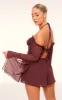 Chocolate Chiffon Underwire Bardot Floaty Playsuit sold by Pretty Little Thing