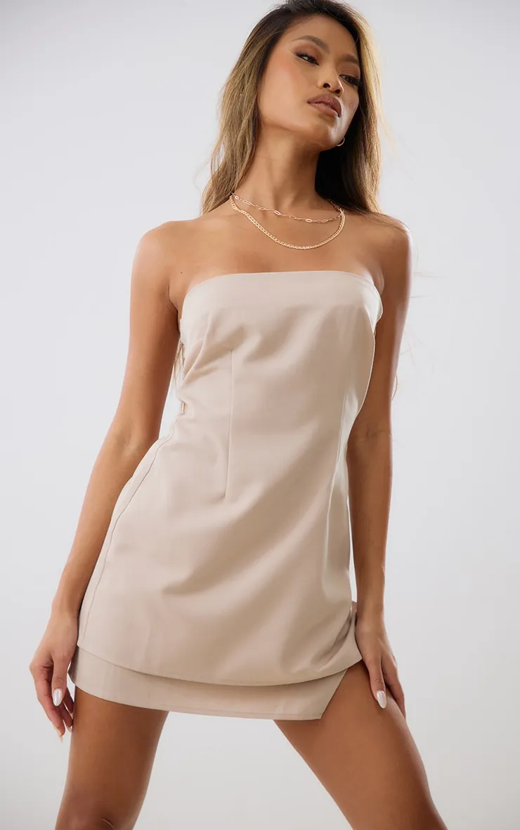 Stone Woven High Waist A Line Mini Skirt sold by Pretty Little Thing product image thumbnail 4