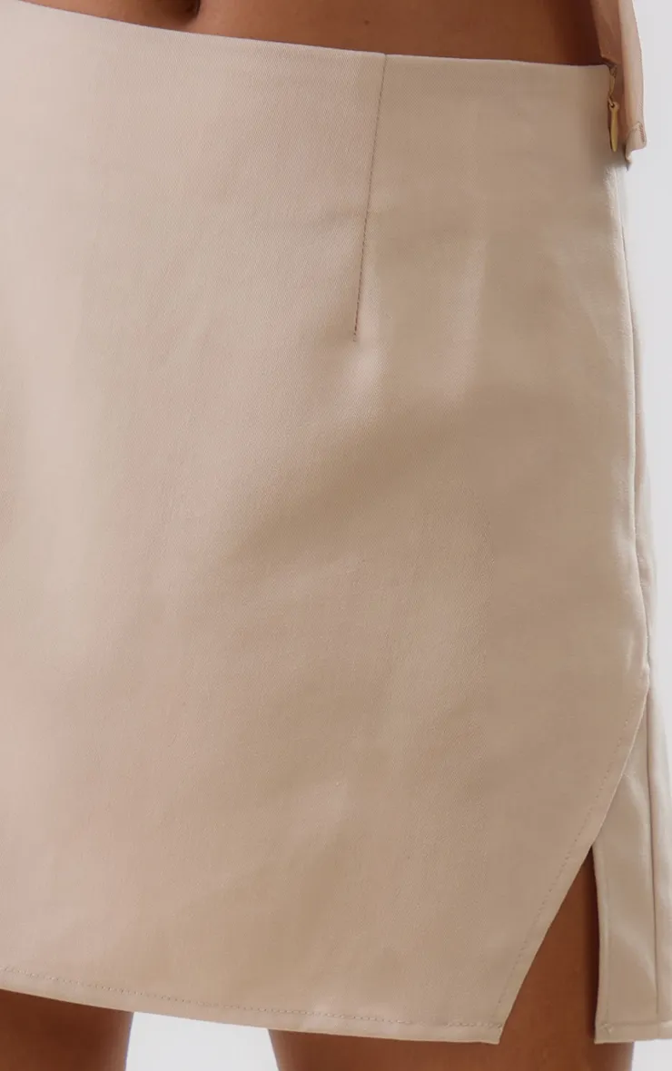 Stone Woven High Waist A Line Mini Skirt sold by Pretty Little Thing product image thumbnail 5