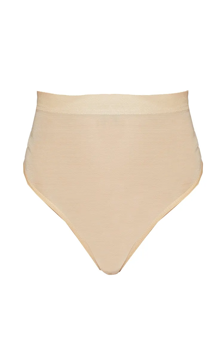 Nude Shapewear Power Mesh Control Thong sold by Pretty Little Thing product image thumbnail 5