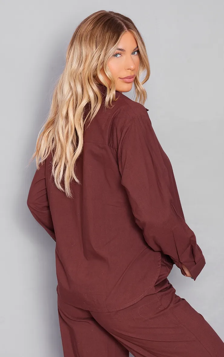 Chocolate Detail Long Sleeve Pyjama Shirt sold by Pretty Little Thing product image thumbnail 2