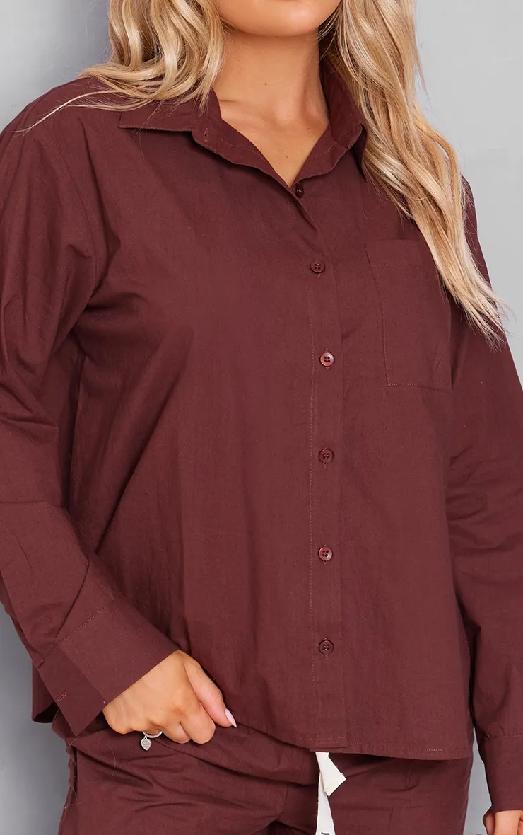 Chocolate Detail Long Sleeve Pyjama Shirt sold by Pretty Little Thing product image thumbnail 4