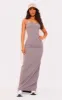 Petite Charcoal Contour Sculpt Strappy Maxi Dress sold by Pretty Little Thing