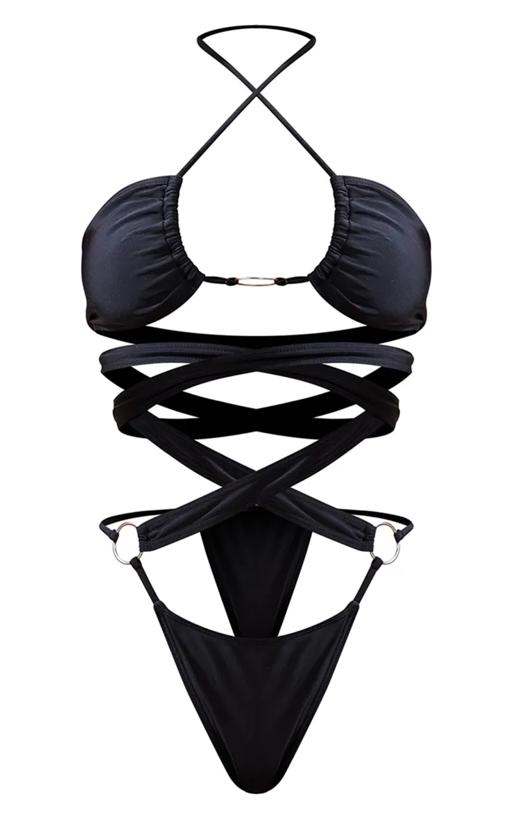 Black O-ring Cut Out Swimsuit sold by Pretty Little Thing product image thumbnail 5
