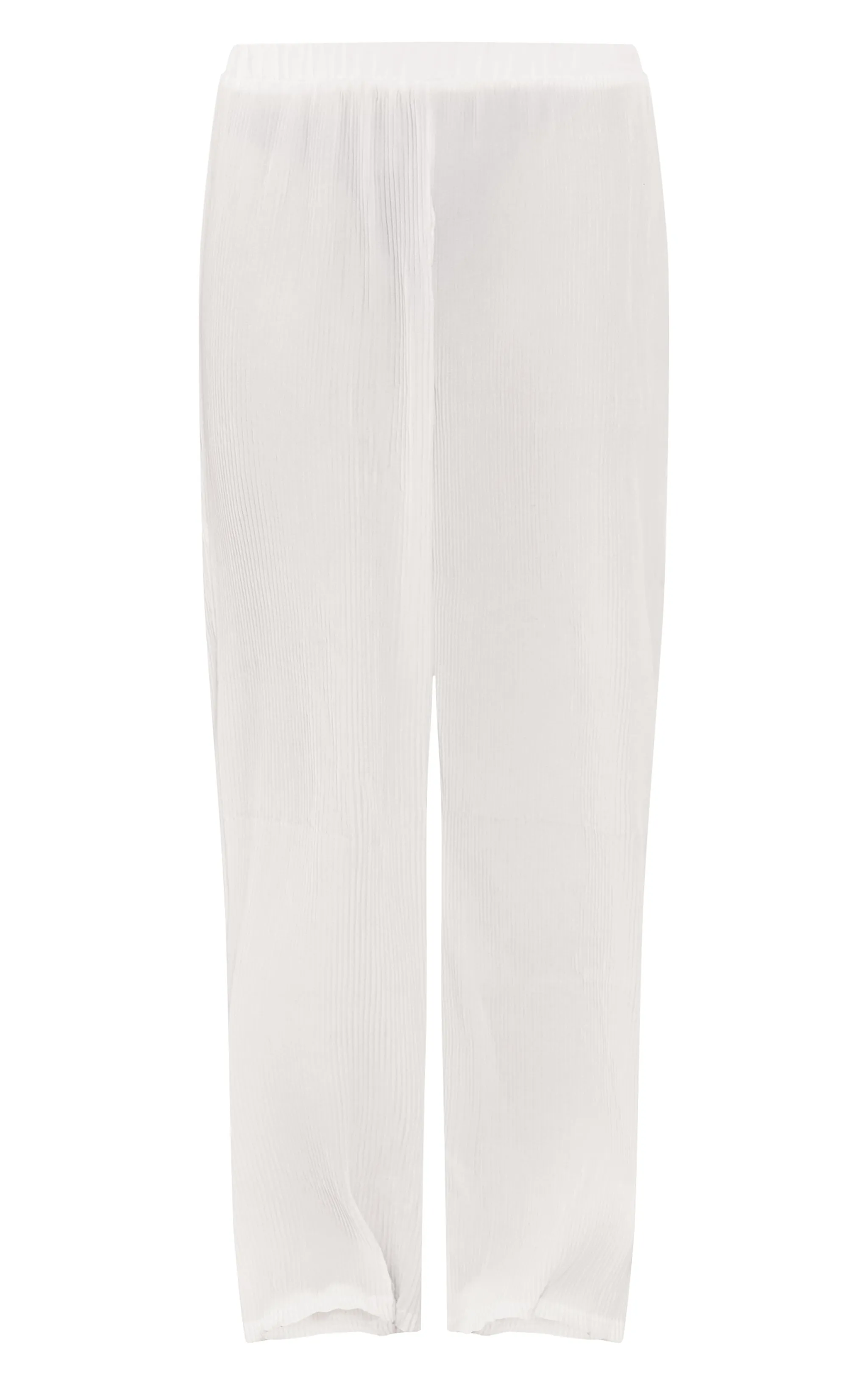 White Chiffon Plisse Oversized Wide Leg Trousers sold by Pretty Little Thing product image thumbnail 5