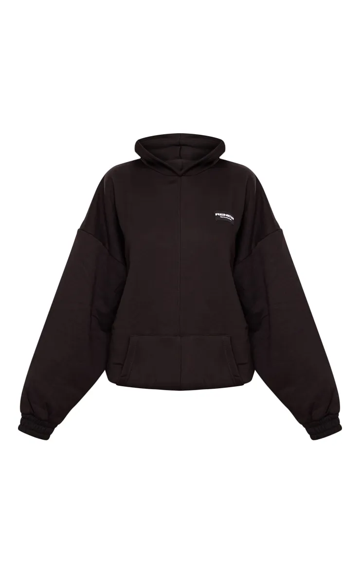 Black Badge Detail Oversized Hoodie sold by Pretty Little Thing product image thumbnail 5