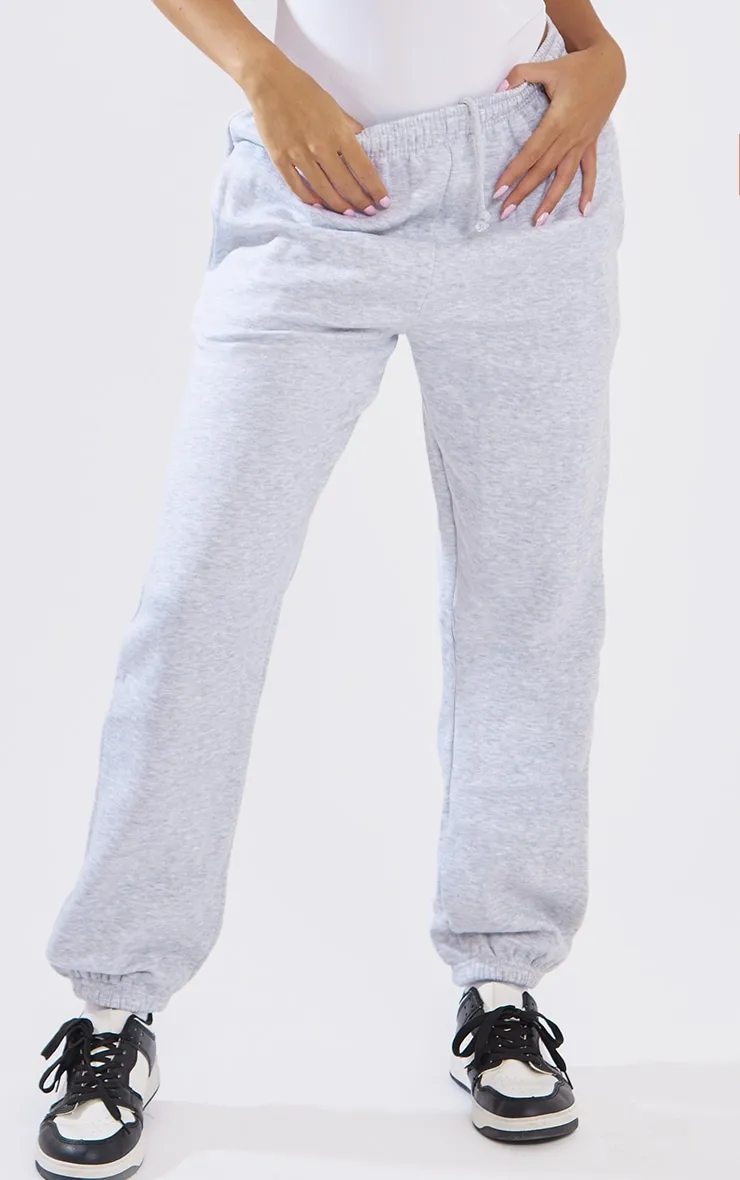 Ash Grey Cuffed Sweat High Waist Joggers sold by Pretty Little Thing product image thumbnail 2
