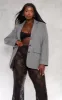Plus Grey Tailored Oversized Blazer sold by Pretty Little Thing