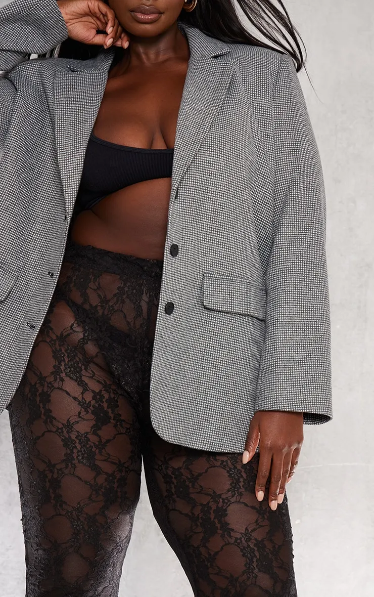 Plus Grey Tailored Oversized Blazer sold by Pretty Little Thing product image thumbnail 4