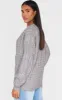 Charcoal Grey Marl Cable Knit Button Up Oversized Cardigan sold by Pretty Little Thing