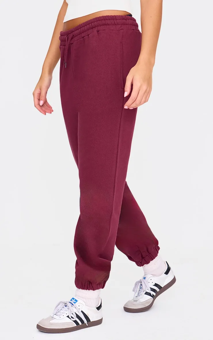 Burgundy Premium Cuffed Joggers sold by Pretty Little Thing product image thumbnail 2