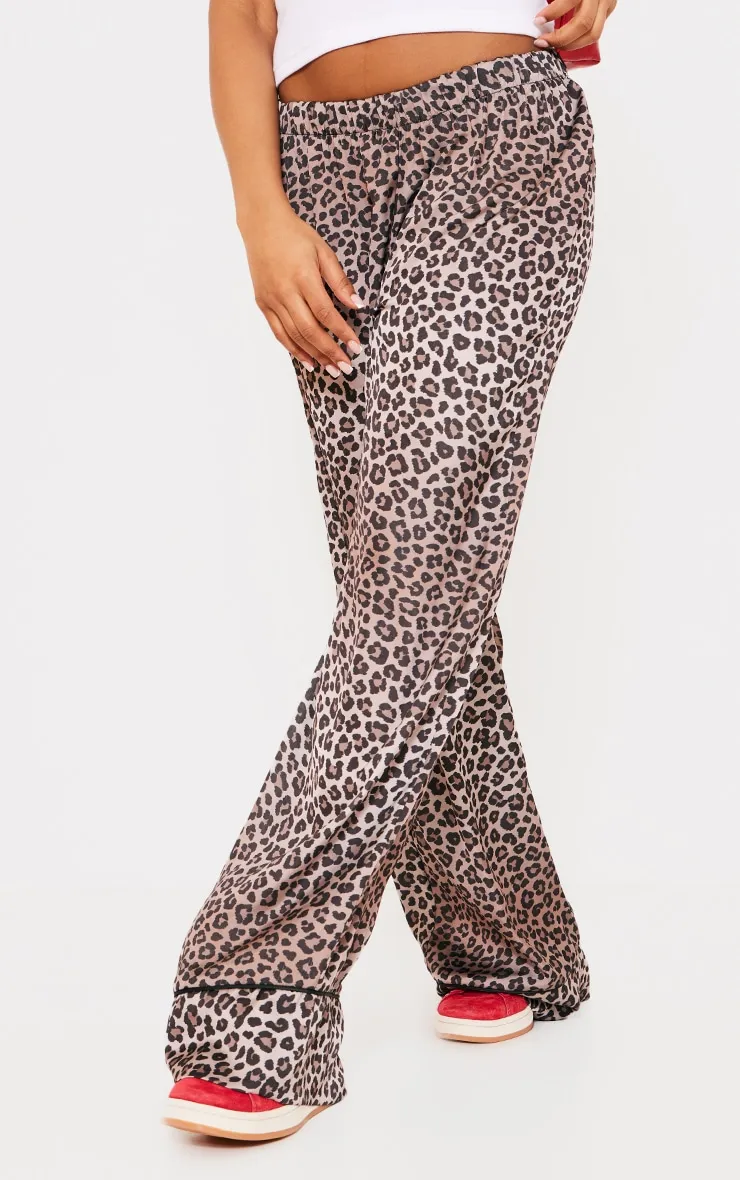 Leopard Printed Satin Wide Leg Trousers sold by Pretty Little Thing product image thumbnail 2