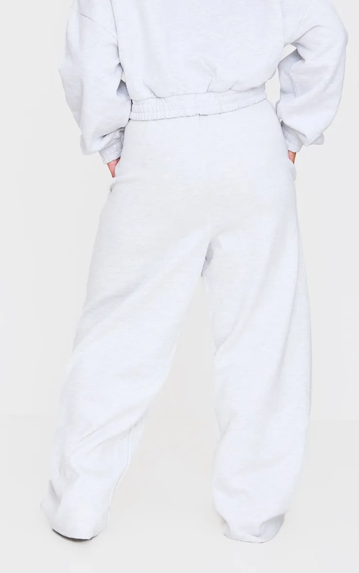 Plus Grey Premium Thin Waistband Straight Leg Sweat Joggers sold by Pretty Little Thing product image thumbnail 3
