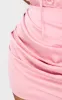 Plus Pink Satin Ruched Mini Skirt sold by Pretty Little Thing