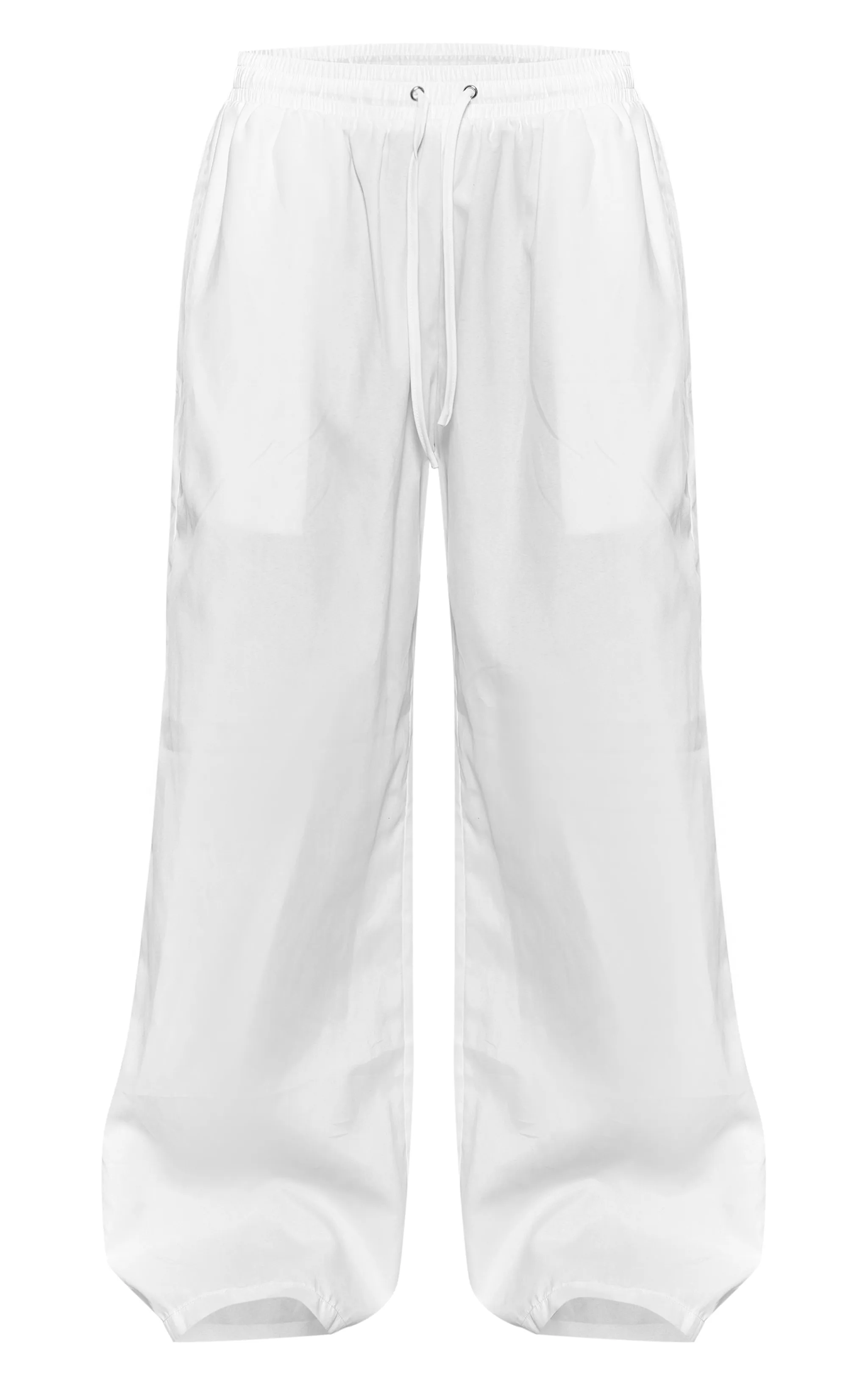 Petite White Peach Skin Cargo Trousers sold by Pretty Little Thing product image thumbnail 5
