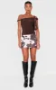 Brown Slinky Basic Cow Print Low Rise Extreme Micro Mini Skirt sold by Pretty Little Thing
