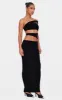 Black Double Slinky Extreme Cut Out Maxi Dress sold by Pretty Little Thing