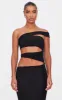 Black Double Slinky Extreme Cut Out Maxi Dress sold by Pretty Little Thing