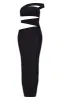 Black Double Slinky Extreme Cut Out Maxi Dress sold by Pretty Little Thing