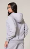 Grey Marl Exposed Seam Detail Zip Up Hoodie sold by Pretty Little Thing