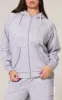 Grey Marl Exposed Seam Detail Zip Up Hoodie sold by Pretty Little Thing