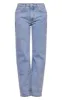 Light Blue Wash Diamante Straight Leg Jeans sold by Pretty Little Thing
