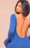 Blue Tinsel Knit Open Back Maxi Dress sold by Pretty Little Thing