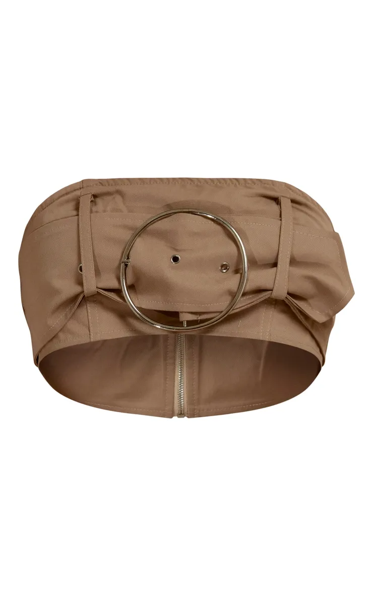 Stone Twill Belt Buckle Detail Micro Bandeau sold by Pretty Little Thing product image thumbnail 5