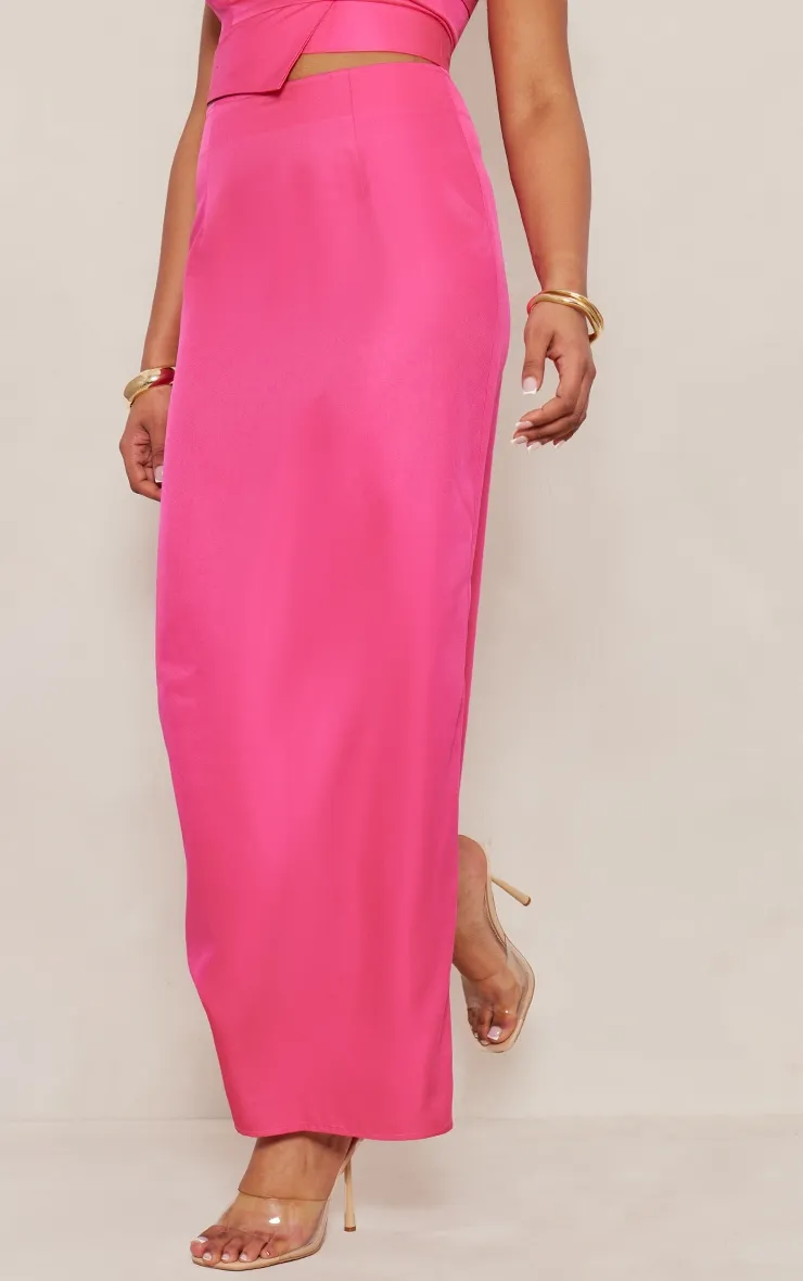 Tall Hot Pink Maxi Skirt sold by Pretty Little Thing product image thumbnail 2