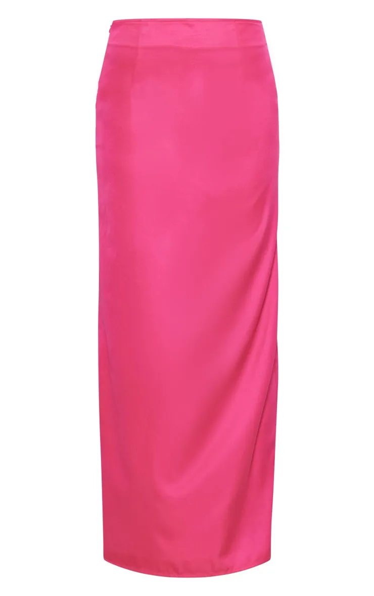 Tall Hot Pink Maxi Skirt sold by Pretty Little Thing product image thumbnail 5