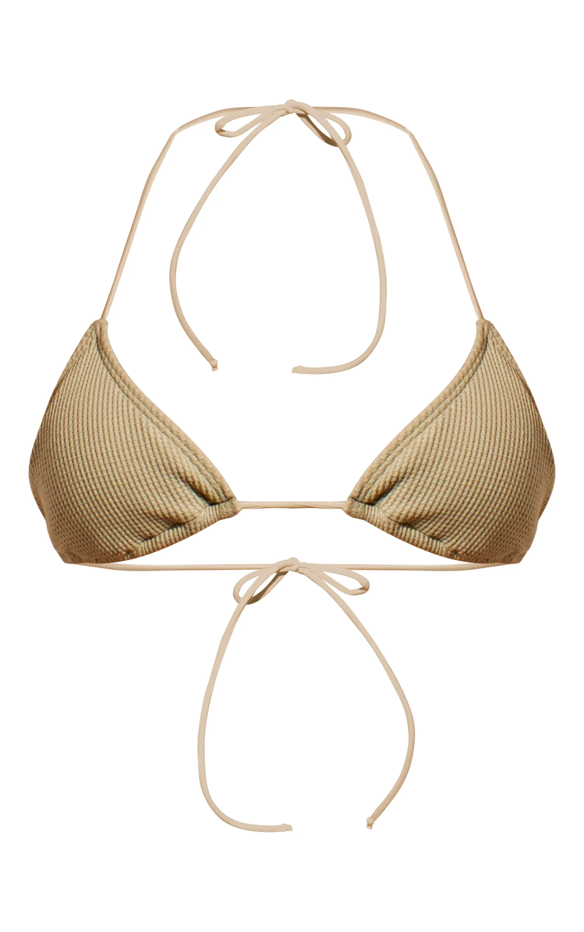 Sage Green Ribbed Triangle Bikini Top sold by Pretty Little Thing product image thumbnail 5