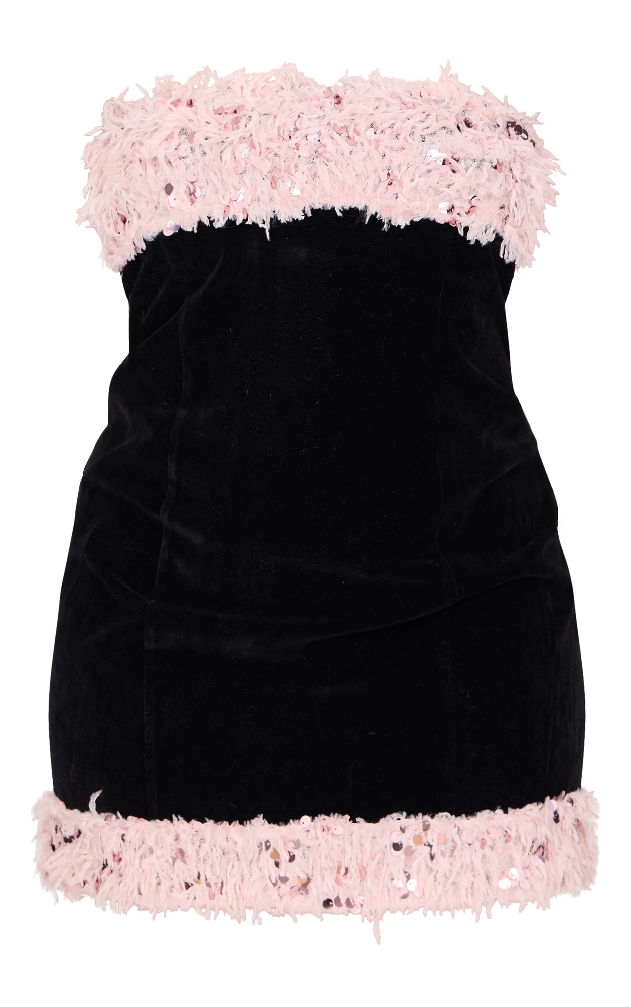 Plus Black Textured Sequin Bandeau Mini Dress sold by Pretty Little Thing product image thumbnail 5