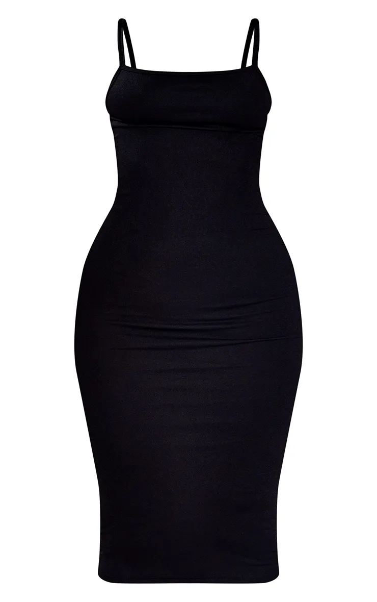 Petite Black Strappy Midi Dress sold by Pretty Little Thing product image thumbnail 5