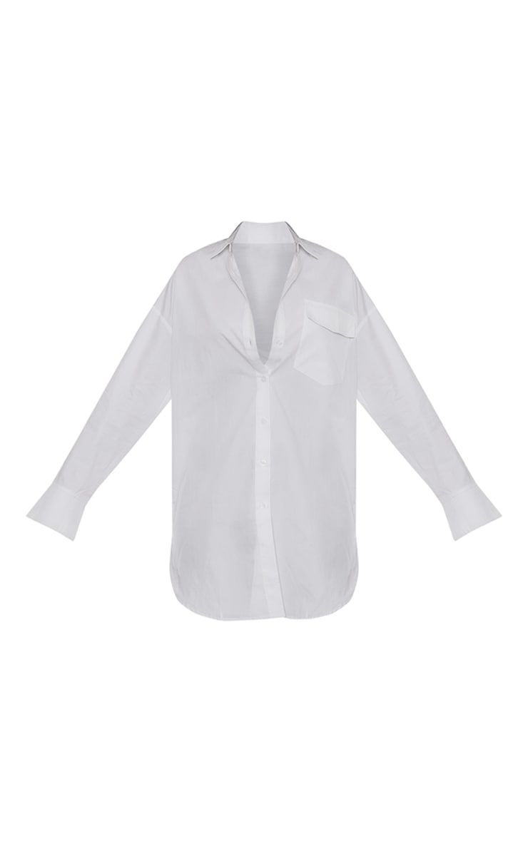 White Bell Cuff Oversized Shirt Dress sold by Pretty Little Thing product image thumbnail 5