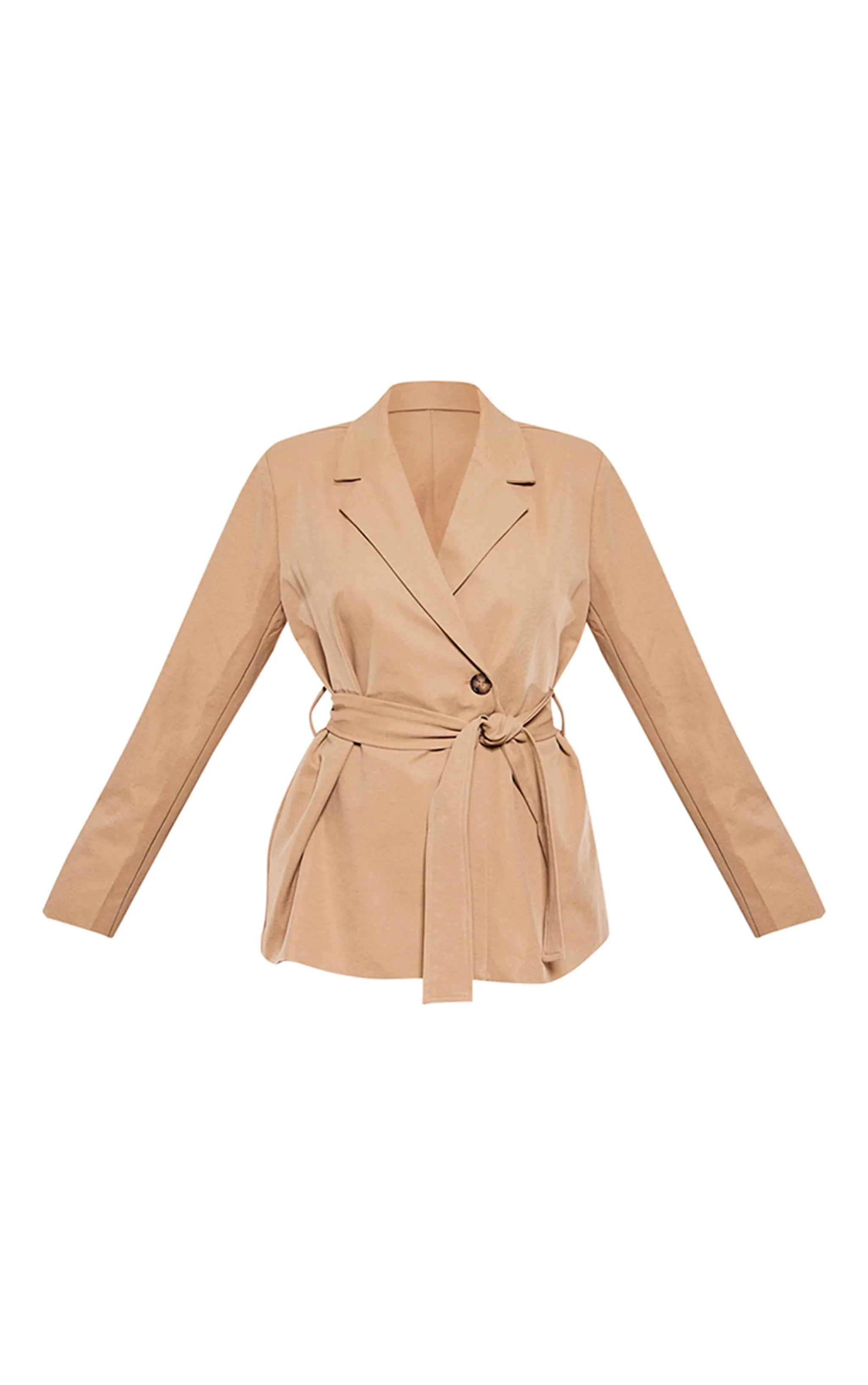 Sand Wide Belted Waist Blazer sold by Pretty Little Thing product image thumbnail 5