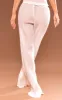 White Plisse Woven Wide Leg Trousers sold by Pretty Little Thing