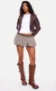 Chocolate Basic Faux Leather Biker Jacket sold by Pretty Little Thing