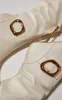 Cream PU Gold Buckle Point Toe High Stiletto Over The Knee Boots sold by Pretty Little Thing