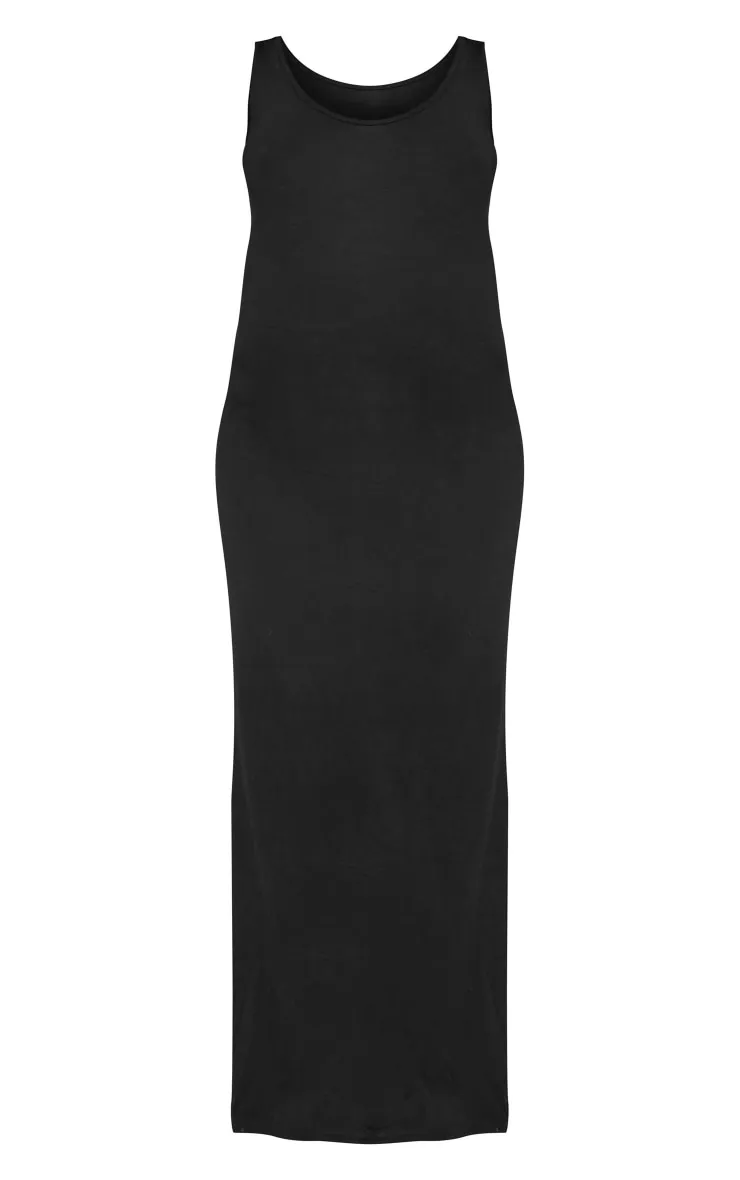 Maternity Black Scoop Neck Maxi Dress sold by Pretty Little Thing product image thumbnail 5