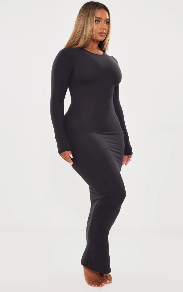 Shape Black Sculpted Long Sleeve Maxi Dress sold by Pretty Little Thing product image thumbnail 3